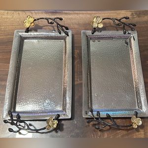 Michael Aram Gold Orchid s/2 mini trays